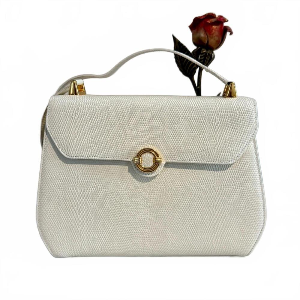 AUTHENTIC Vintage Salvatore Ferragamo White Crossbody Bag Full Inclusion-EUC - Picture 2 of 9